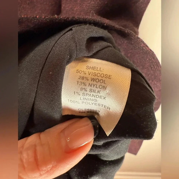 Classiques Entier Wool Silk Blend Sleeveless Cowl Neck Dress Women’s Size 10 - Picture 10 of 12